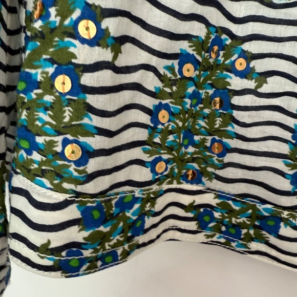 Tori Burch size 2 tunic with sequence detail - Picture 2 of 6